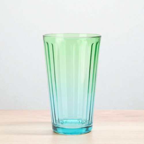 Ombre színes üvegpohár 470 ml - kék-zöld
