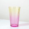 Ombre színes üvegpohár 470 ml - sárga-rózsaszín