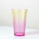 Ombre színes üvegpohár 470 ml - sárga-rózsaszín