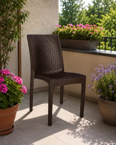 BAREL rattan szék barna 87x44x44 cm