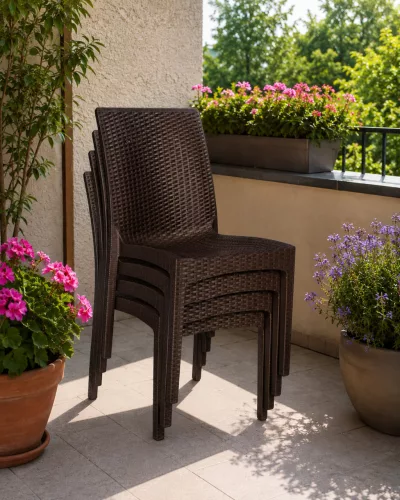 BAREL rattan szék barna 87x44x44 cm