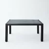 Rattan kerti asztal 150x90 cm - antracit színben