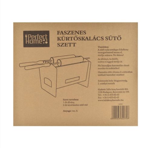 Faszenes kürtőskalács sütő szett állványos Perfect Home