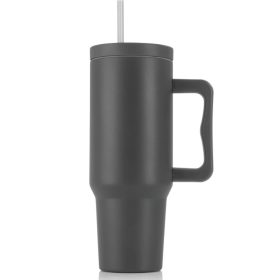   GOURMETmaxx Thermopohár foganytúval  1,2L fedéllel és szívószállal, szürke  