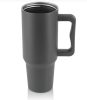 GOURMETmaxx Thermopohár foganytúval  1,2L fedéllel és szívószállal, szürke  