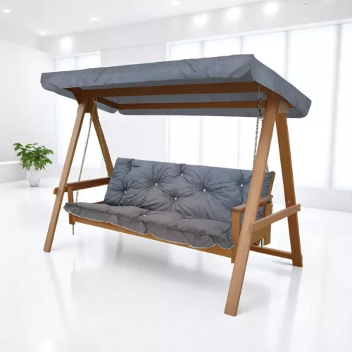 Hintaágy párna 120 cm 3 részes szürke színben