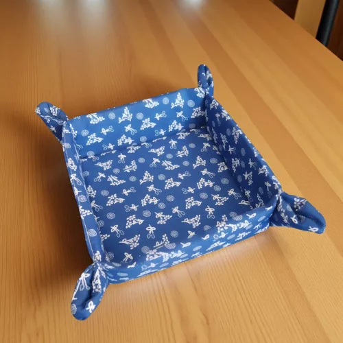 Kenyérkosár szett kék színben