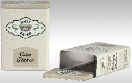 Fém corn flakes doboz szögletes