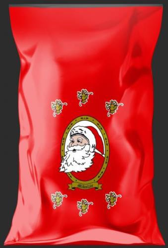 Mikulás tasak mikulás fejes 100db-os