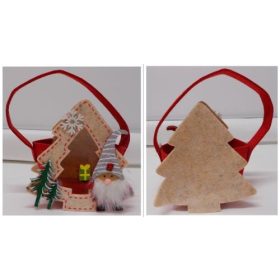 Filc szütyő fenyőfa mintával