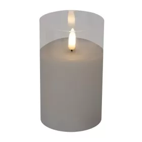 Led-es gyertya üvegben 7,5x12,5 cm