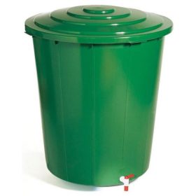 Csapos zöld műanyag esővízgyűjtő