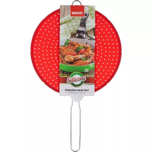 BANQUET CULINARIA piros szilikon szűrő serpenyőkhöz 28 cm