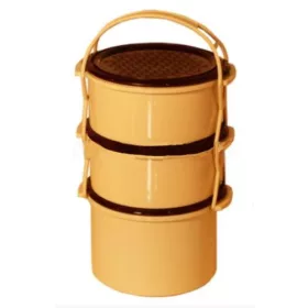 Műanyag ételhordó 2+1 szett bézs