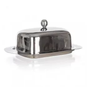 AKCENT rozsdamentes acél vajtartó 18,5x12,5x8,5 cm