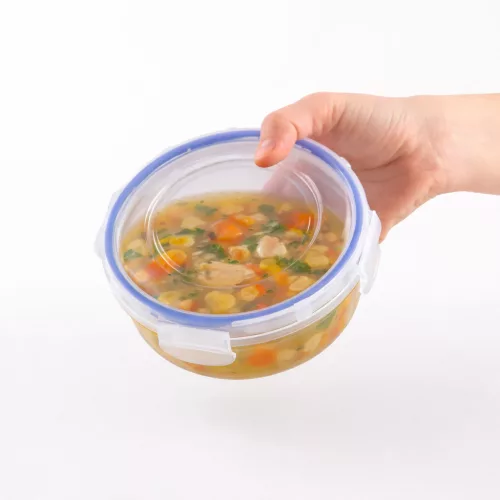 Kerek ételtartó 3 db-os szett patentzáras 0,8+1,35+2,25 literes