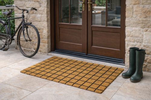 Lábtörlő rács mintás kókuszrost 40x60 cm