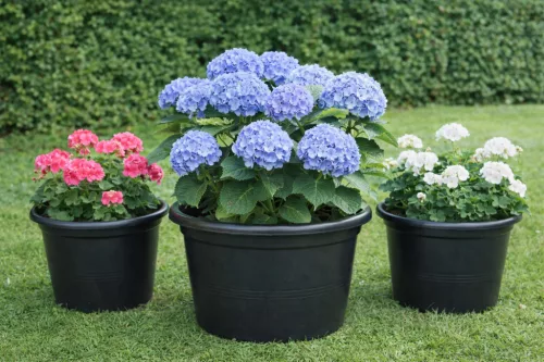 Mithos antracit műanyag virágcserép 40 cm