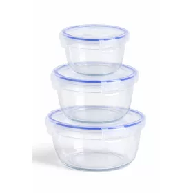 DÜNYA Ételtartó kerek 3 db-os patentzáras szett