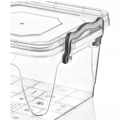 HOBBY LIFE Tároló doboz tetővel átlátszó 8 L 36,5x24x15,5 cm