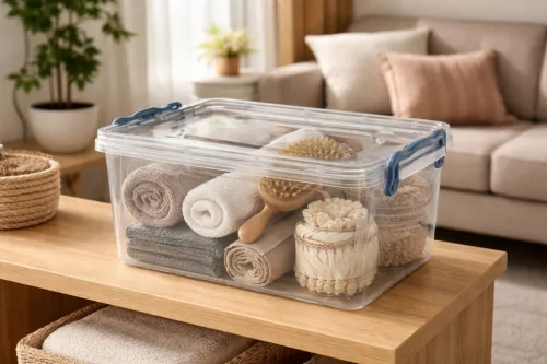 HOBBY LIFE Tároló doboz tetővel átlátszó 8 L 36,5x24x15,5 cm