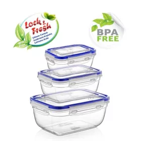   DÜNYA Ételtartó szögletes 3 db-os szett 400 ml 800 ml 1400 ml