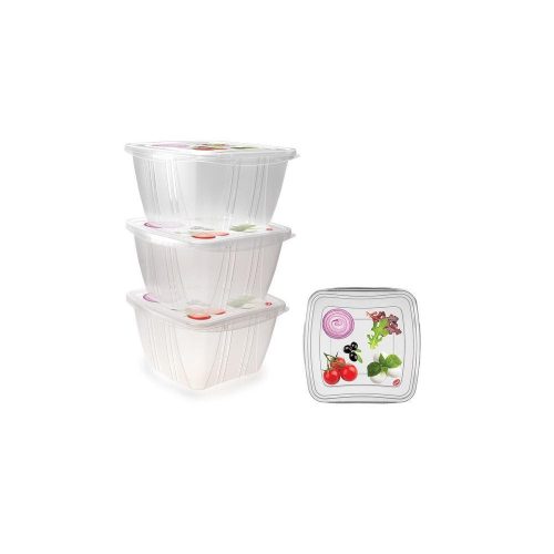 Snips FRESH PP doboz 15x15x8,5 cm 1 liter (3db-os)