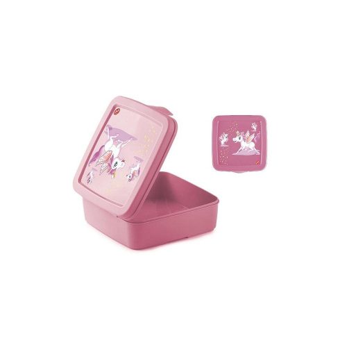 Snips SANDWICH BOX PP UNICORN uzsonnás doboz 14,5×14,5×5,5 cm 0,5 liter