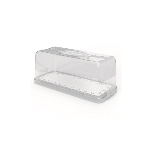 Snips SNIPS PP szögletes tortatál+búra 34,4×14,8×14,2 cm