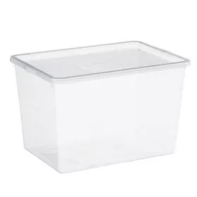 Doboz fedeles átlátszó 34x23,7x21 cm