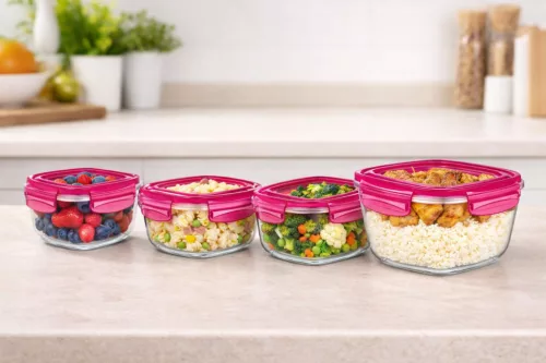 DÜNYA Ételtartó szögeletes 4 db-os szett