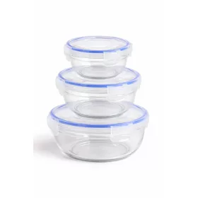   Ételtartó műanyag kerek patentzáras  3 db-os szett 400 800 1350 ml