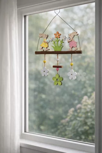 Nyuszis ajtódísz 30 cm