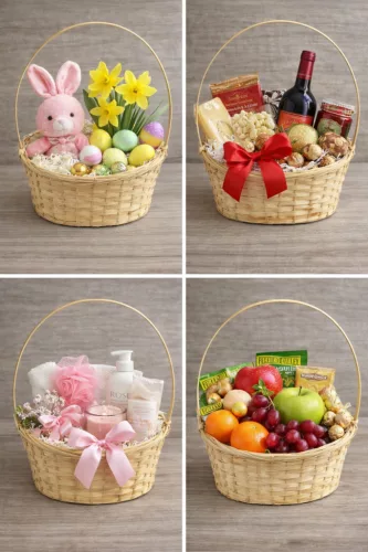 Csemegekosár natur bambusz 