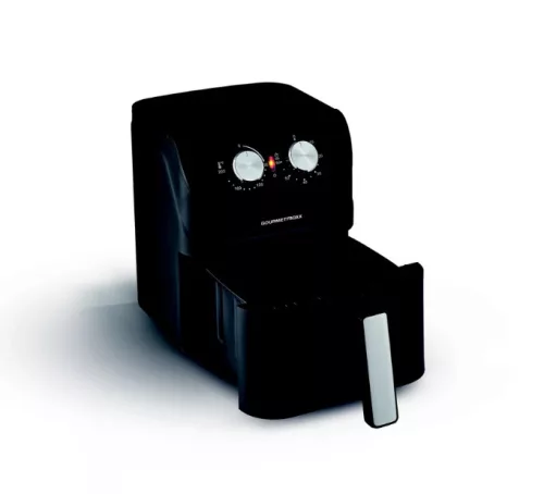 GOURMETMAXX Forrólevegős fritőz Airfryer mechanikus matt fekete 4 L 1400W