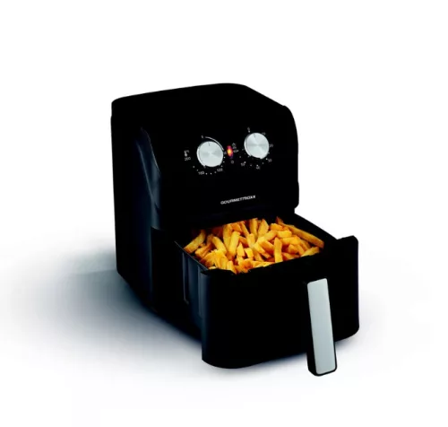 GOURMETMAXX Forrólevegős fritőz Airfryer mechanikus matt fekete 4 L 1400W