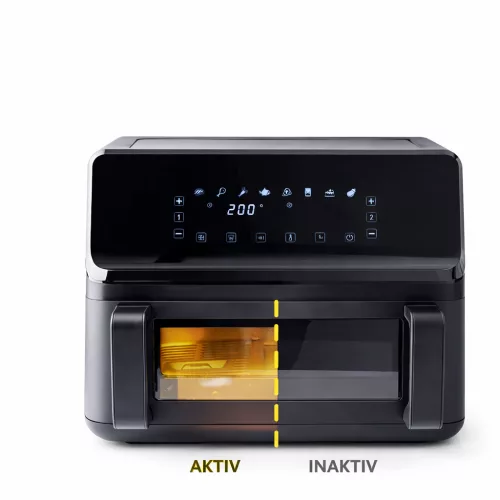 GOURMETMAXX Airfryer forrólevegős fritőz Digitális Vario kétkamrás 9L 2700W