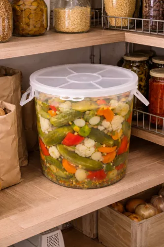 Savanyúságos dézsa tetővel 45 L