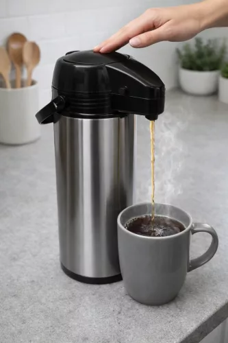 Termosz Inox pumpás 1,8 L