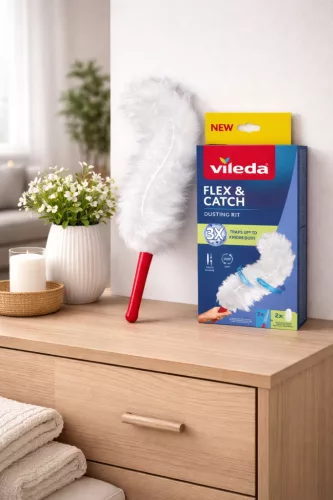 VILEDA FLEX&CATCH rövid porseprű