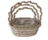 Fonott füles kosár ovál L 31x24x12