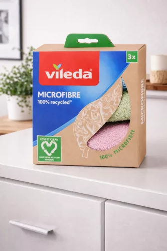 VILEDA VILEDA Recycled mikroszálas törlőkendő 3 darabos 30x30 cm