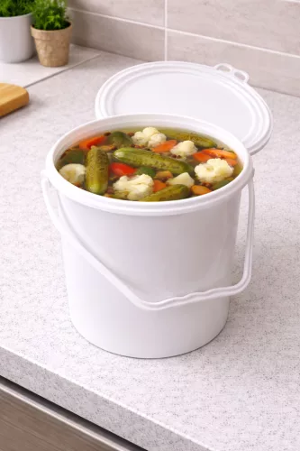 Savanyúságos vödörfedővel 10 L 28,3x27,2 cm