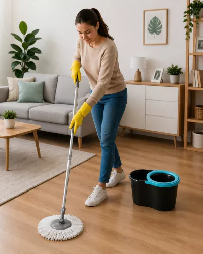 MINI SPIN MOP ECO SET Felmosó szett 14 L szürke