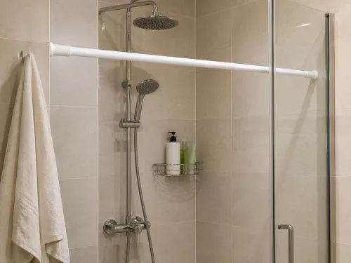 Zuhanyfüggöny rúd teleszkópos  140-260 cm fehér