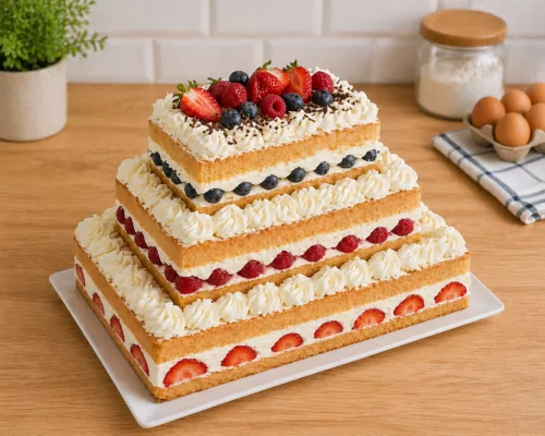 Tortaforma 3 darab téglalap alakú 25x15x4,5 cm