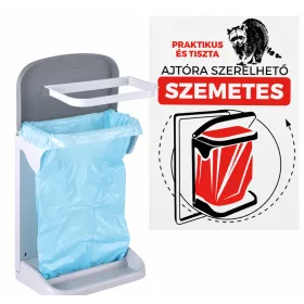 Szemetes ajtóra szerelhető 30x40x20 cm szürke fehér