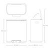 Brabantia Bo Dual pedálos szelektív szemetes 2x30 l