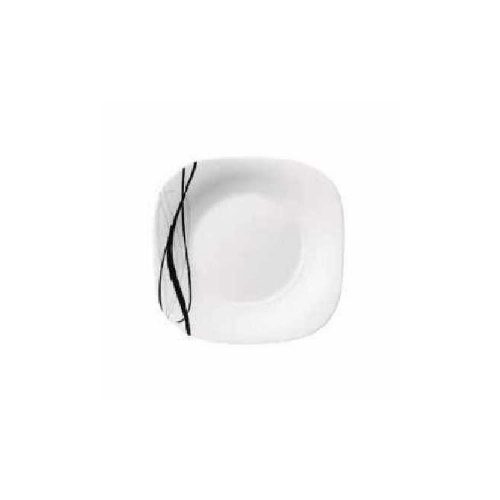 Bormioli Rocco PARMA FLOW BLACK tányér desszert 20x20 cm