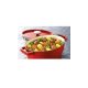 Pyrex öntöttvas, zománcozott sütőtál ovál 28cm 3,3 L PIROS